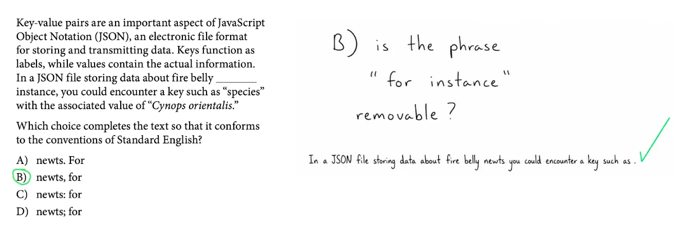 Confirmation that removing the interjection leaves a complete, flowing sentence.